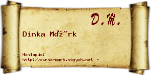Dinka Márk névjegykártya